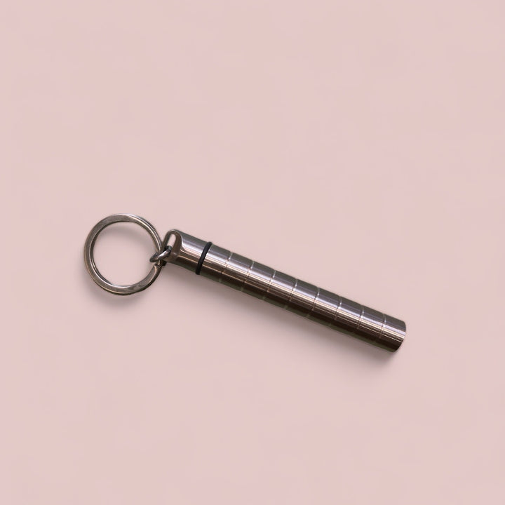 Steel Screw Top Stash Keychain