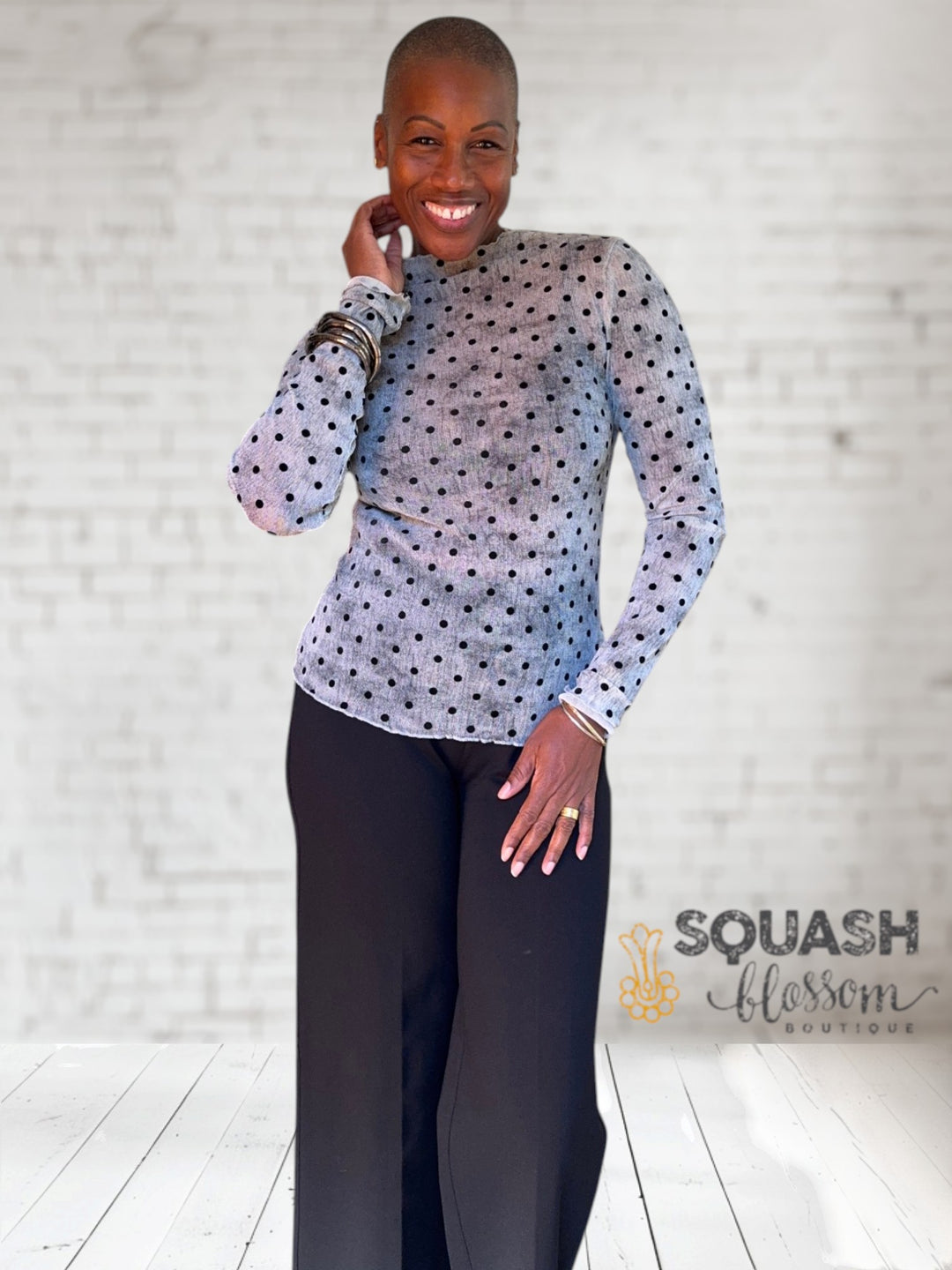 Merrow Dot Mesh Top