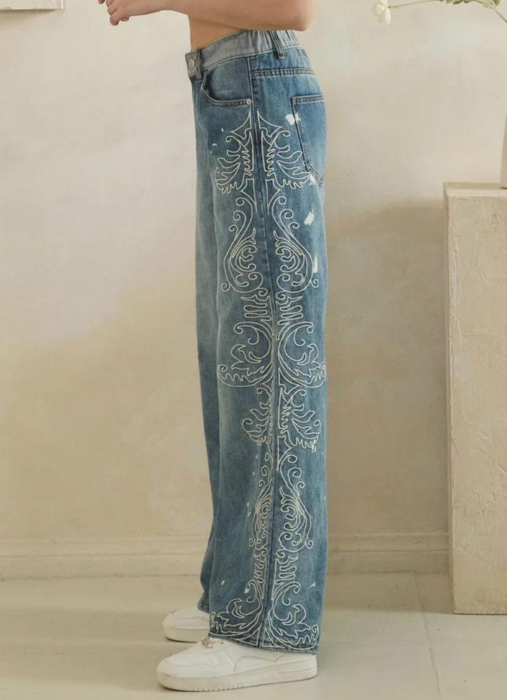 Baroque Wide Leg Jean