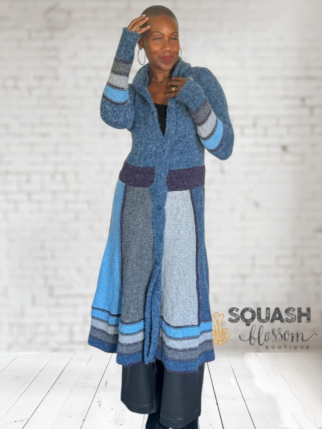 Color Blocked Maxi Cardigan