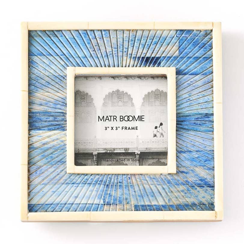 Neela 3x3 Picture Frame Carved Bone
