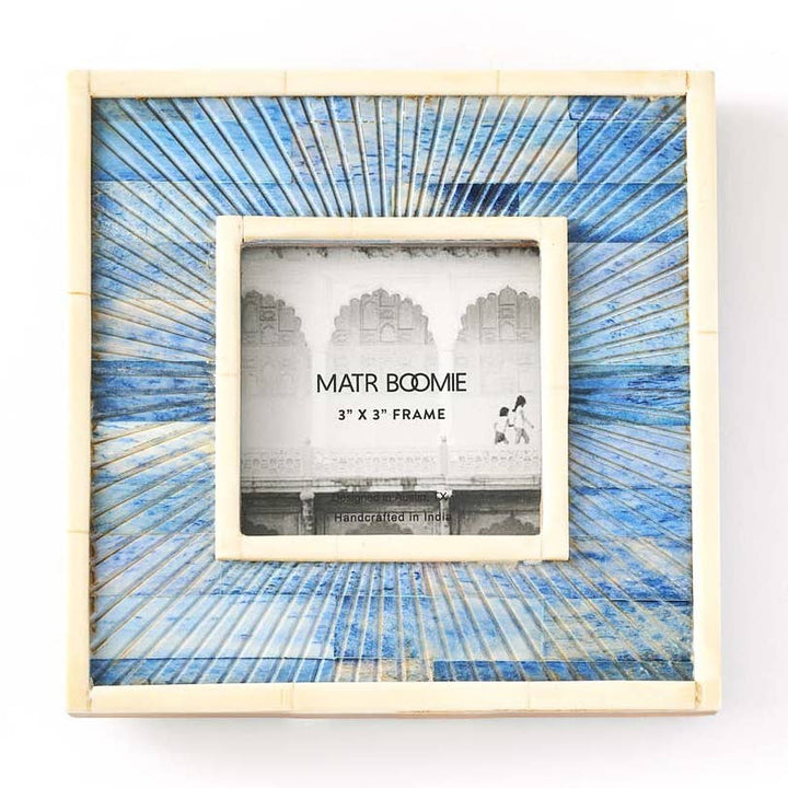 Neela 3x3 Picture Frame Carved Bone