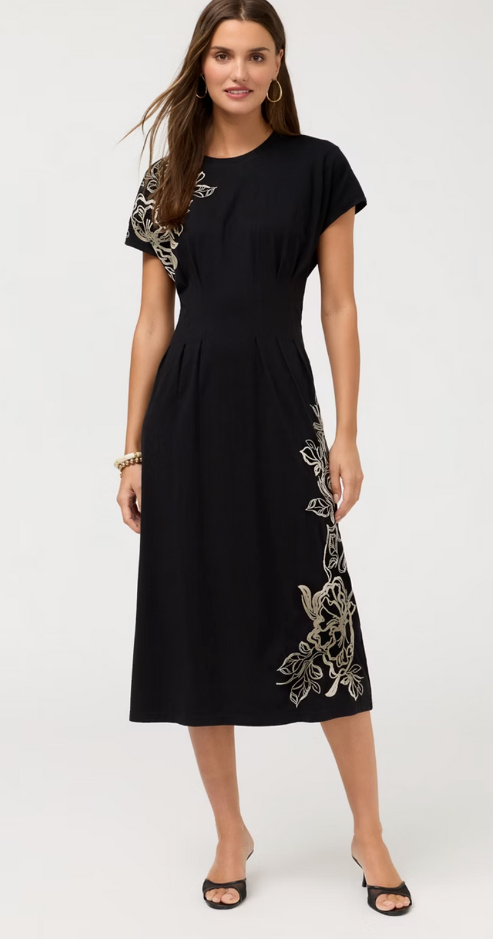 Pleated Waist Knit Dress