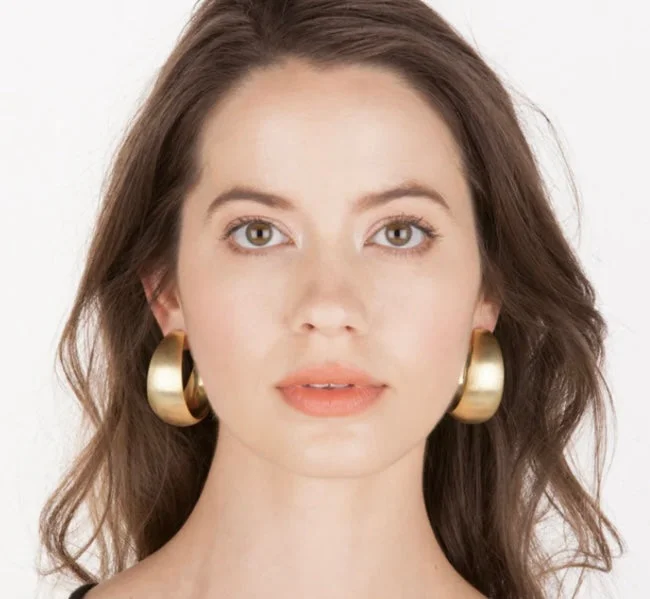 Brooke Wide Hoops Gold