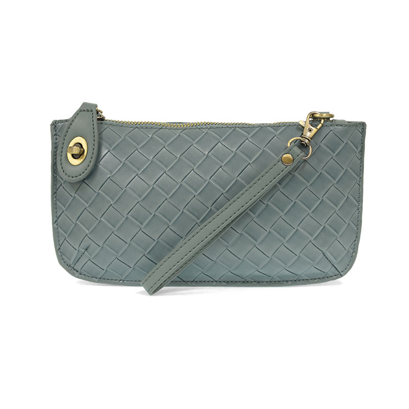 Wide Woven Crossbody Wristlet