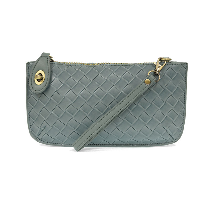 Wide Woven Crossbody Wristlet