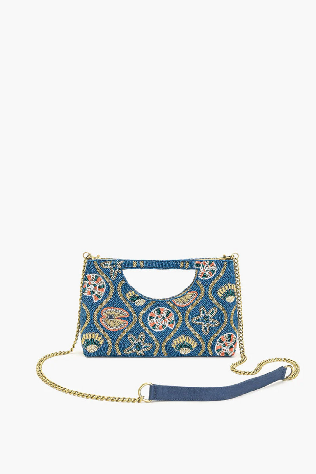 Midnight Shore Beaded Clutch