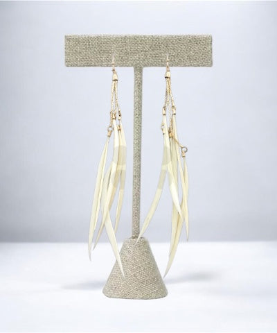 Feather Drop Earrings
