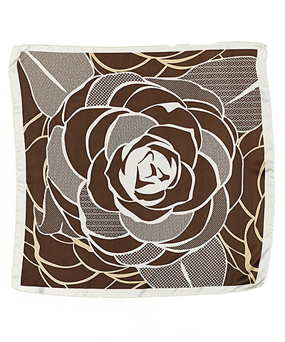 Rose Print Silky Scarf