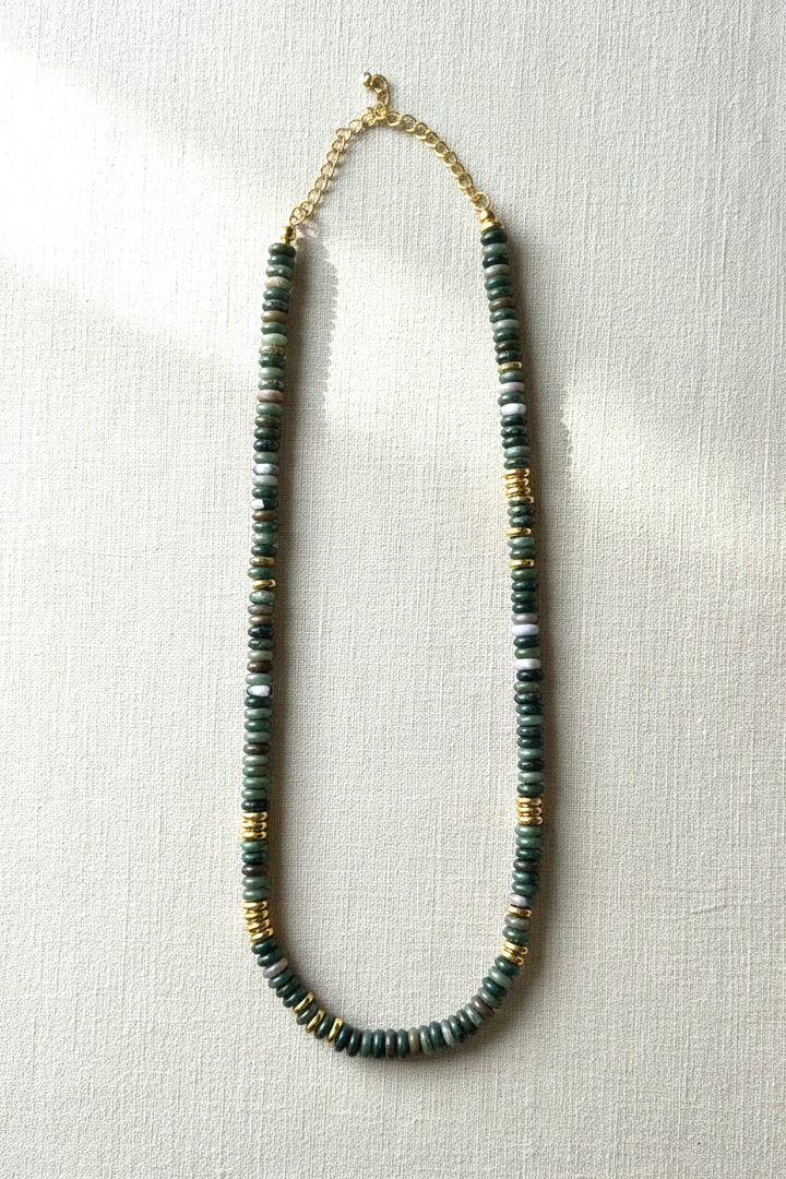 Waterproof Flat Beaded Necklace