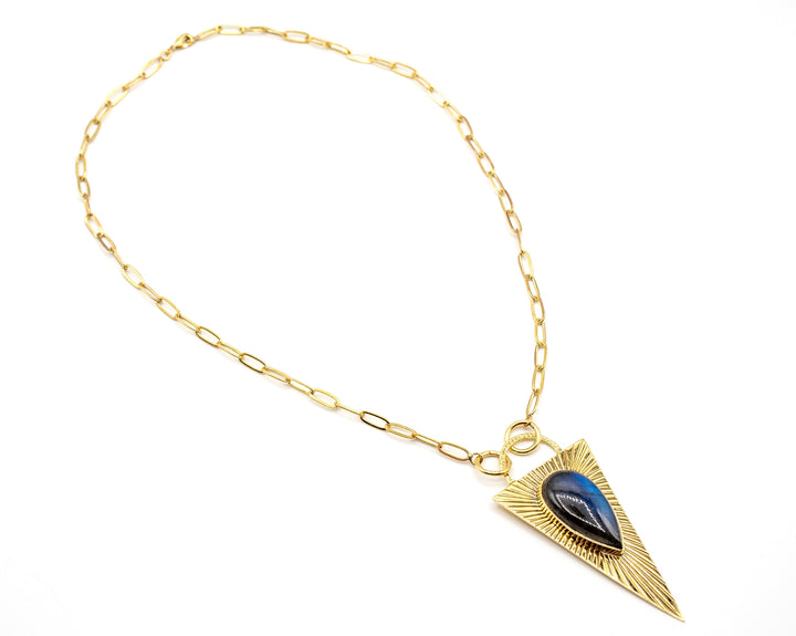 Labradorite Medallion Necklace