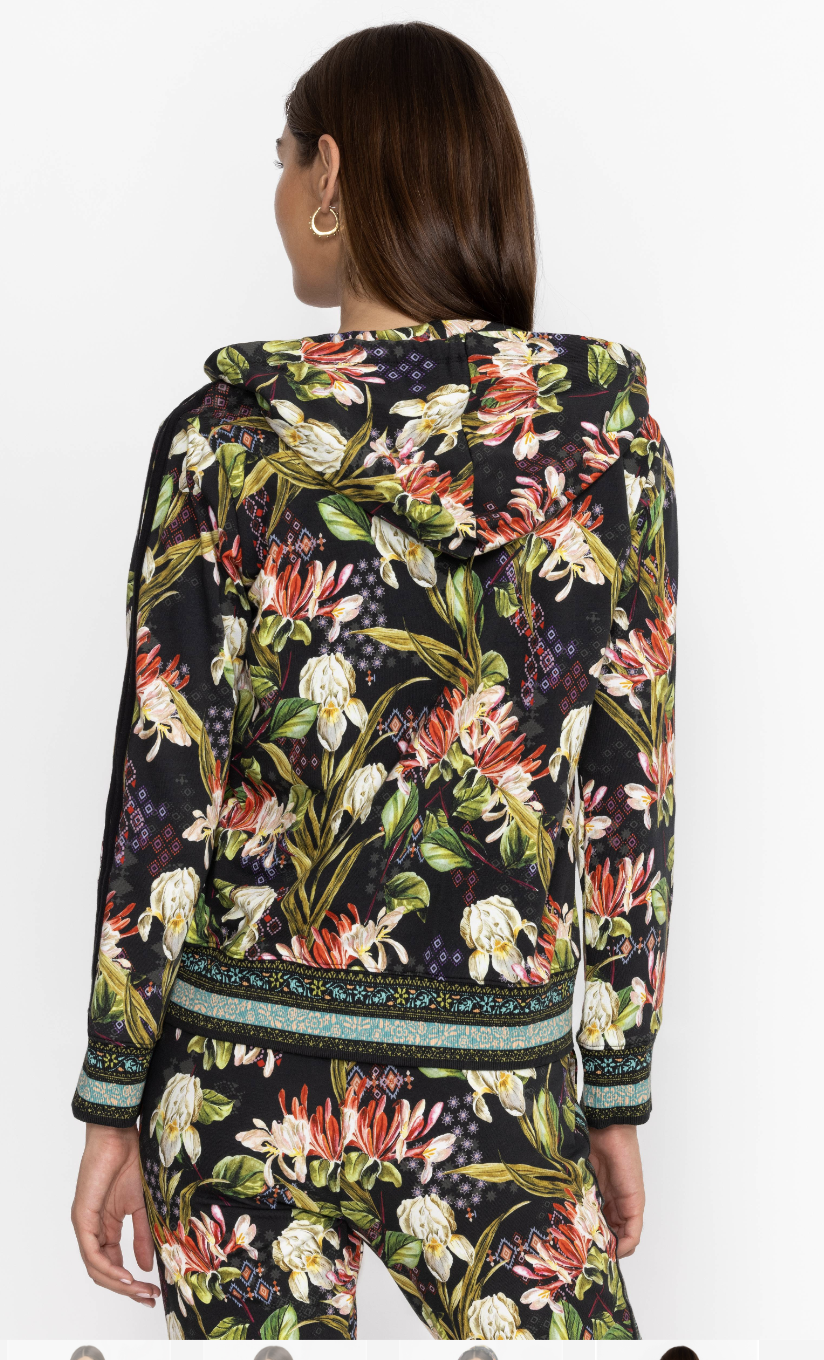 Zip Front Tape Hoodie