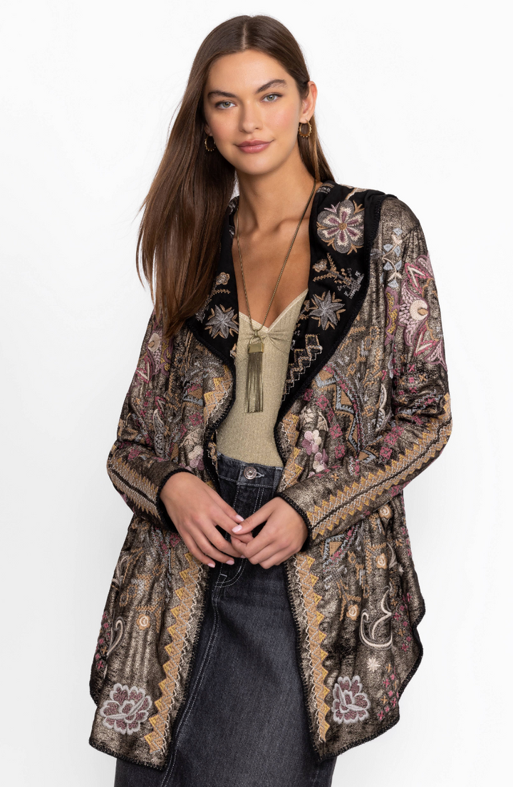 Biya Metallic Short Hoodie