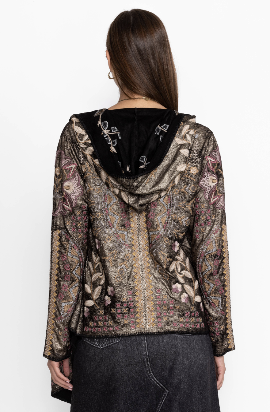 Biya Metallic Short Hoodie