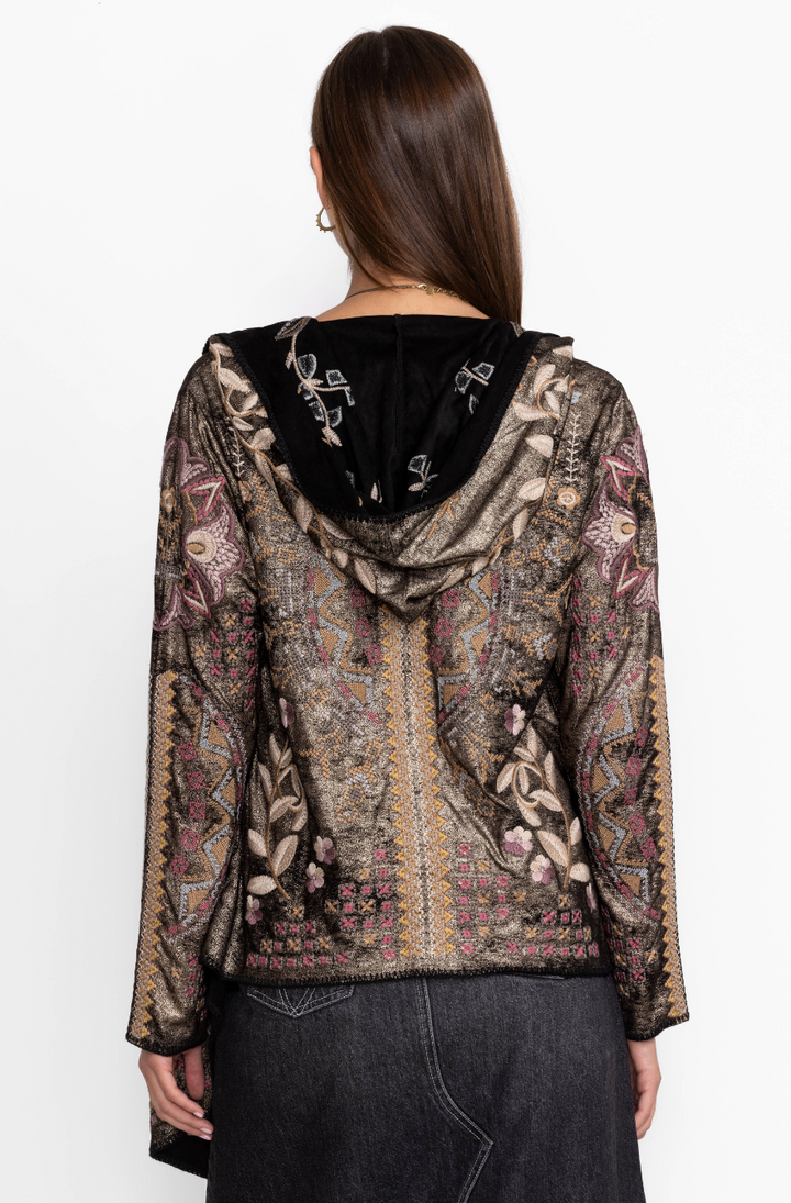 Biya Metallic Short Hoodie