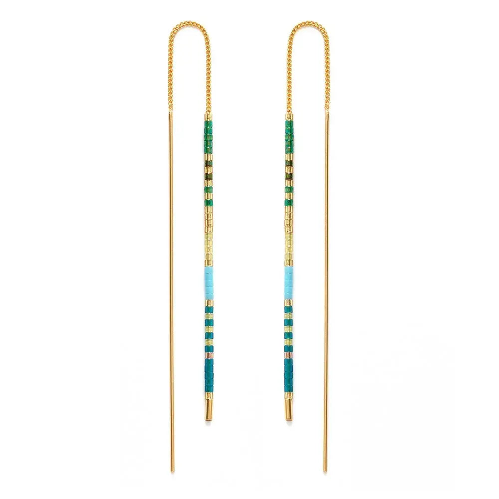 Miyuki Threader Earrings