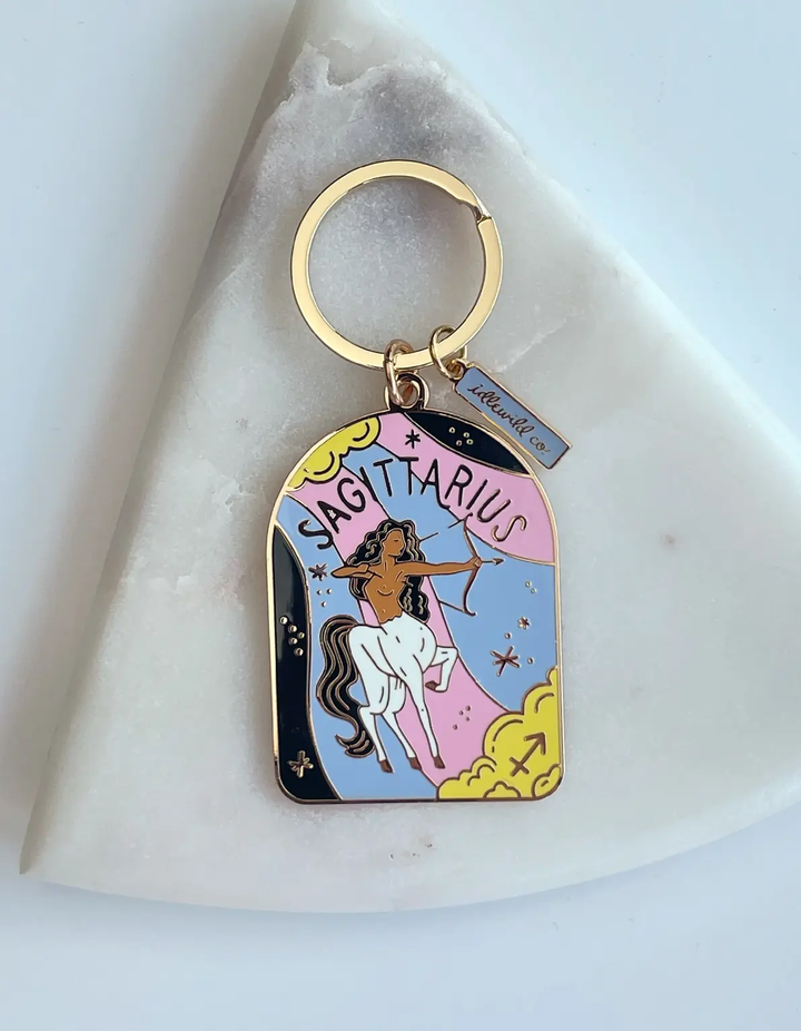 Zodiac Enamel Keychain
