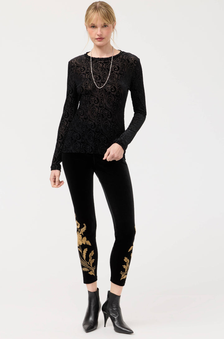 Lara Stretch Velvet Leggings