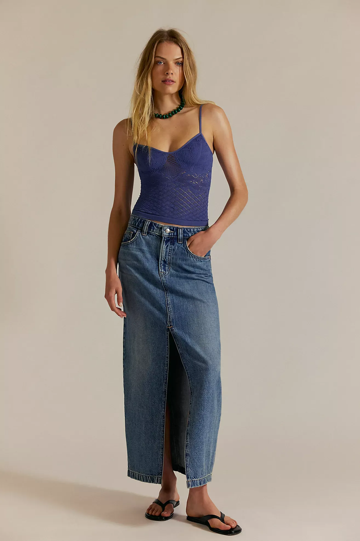 Nothing Better Denim Maxi Skirt