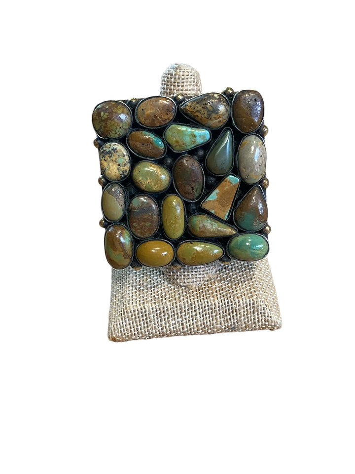 Turquoise Grid Rings