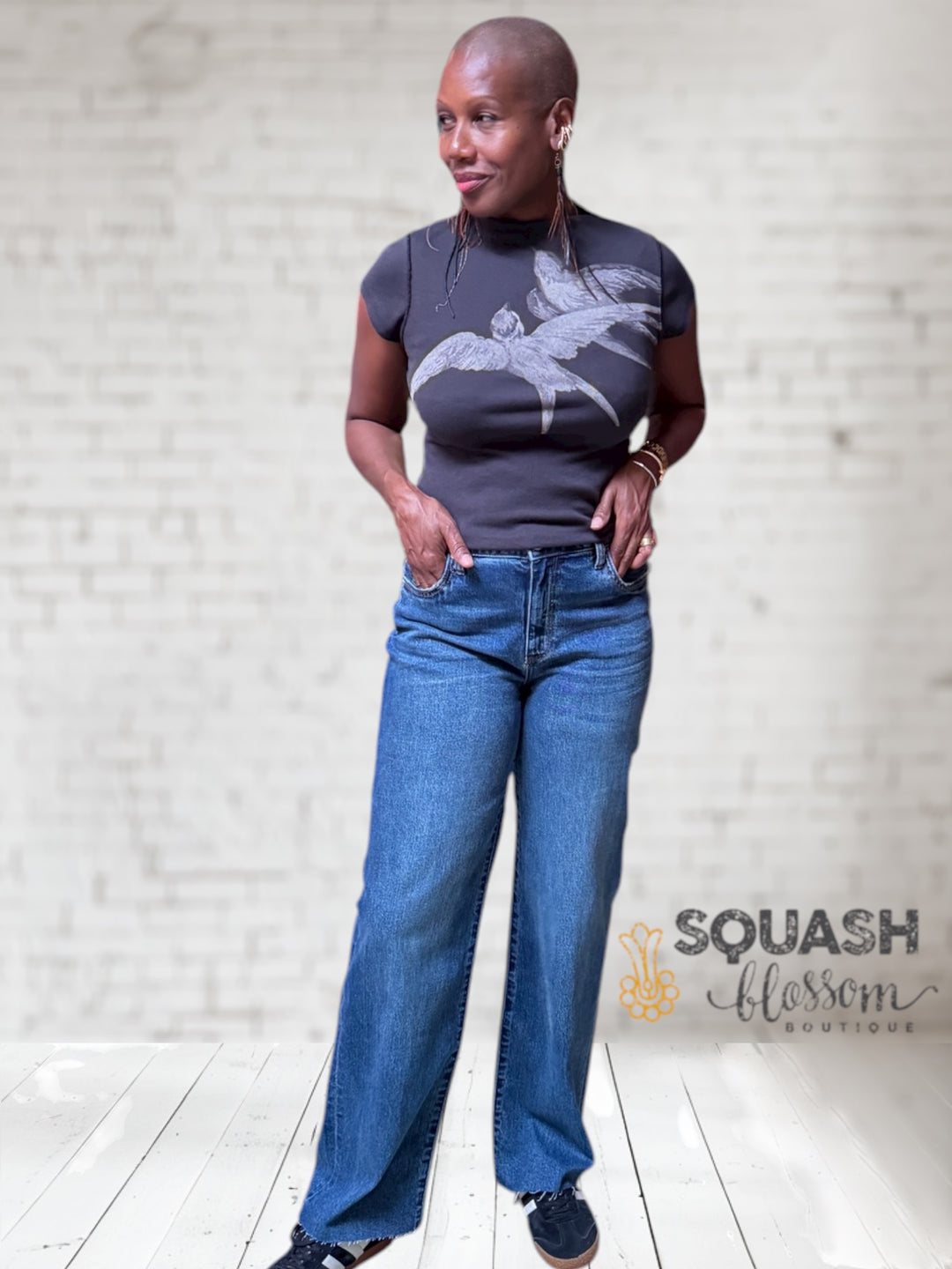 Sienna Hi Straight Raw Jeans