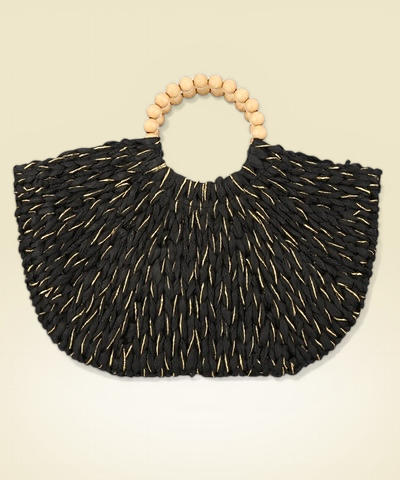 Straw Fan Handbag