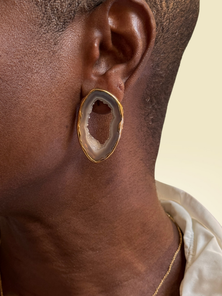 Agate Stud Earrings