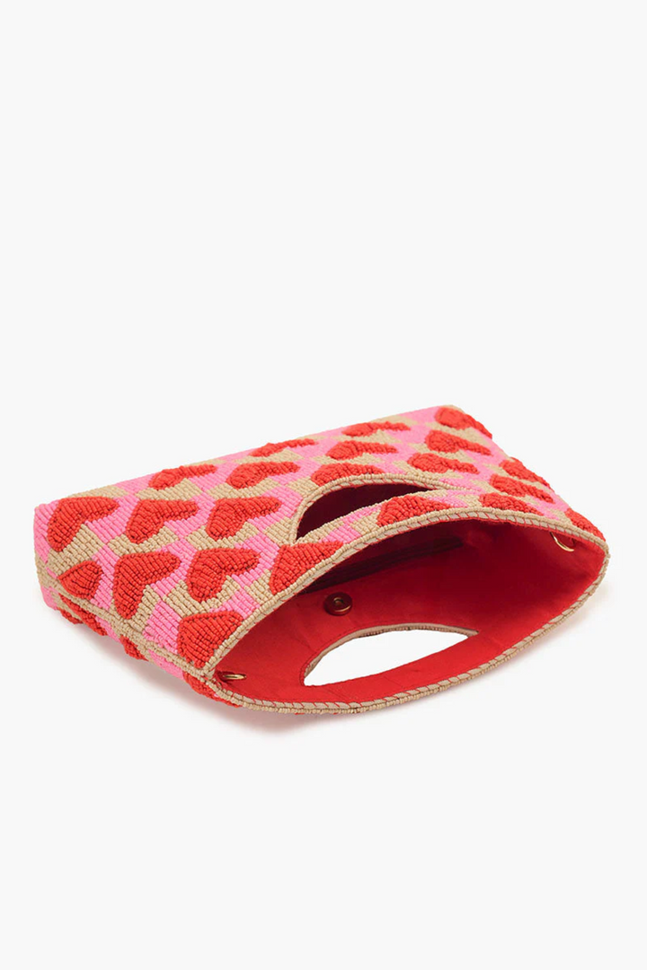 Amour Heart Bead  Clutch