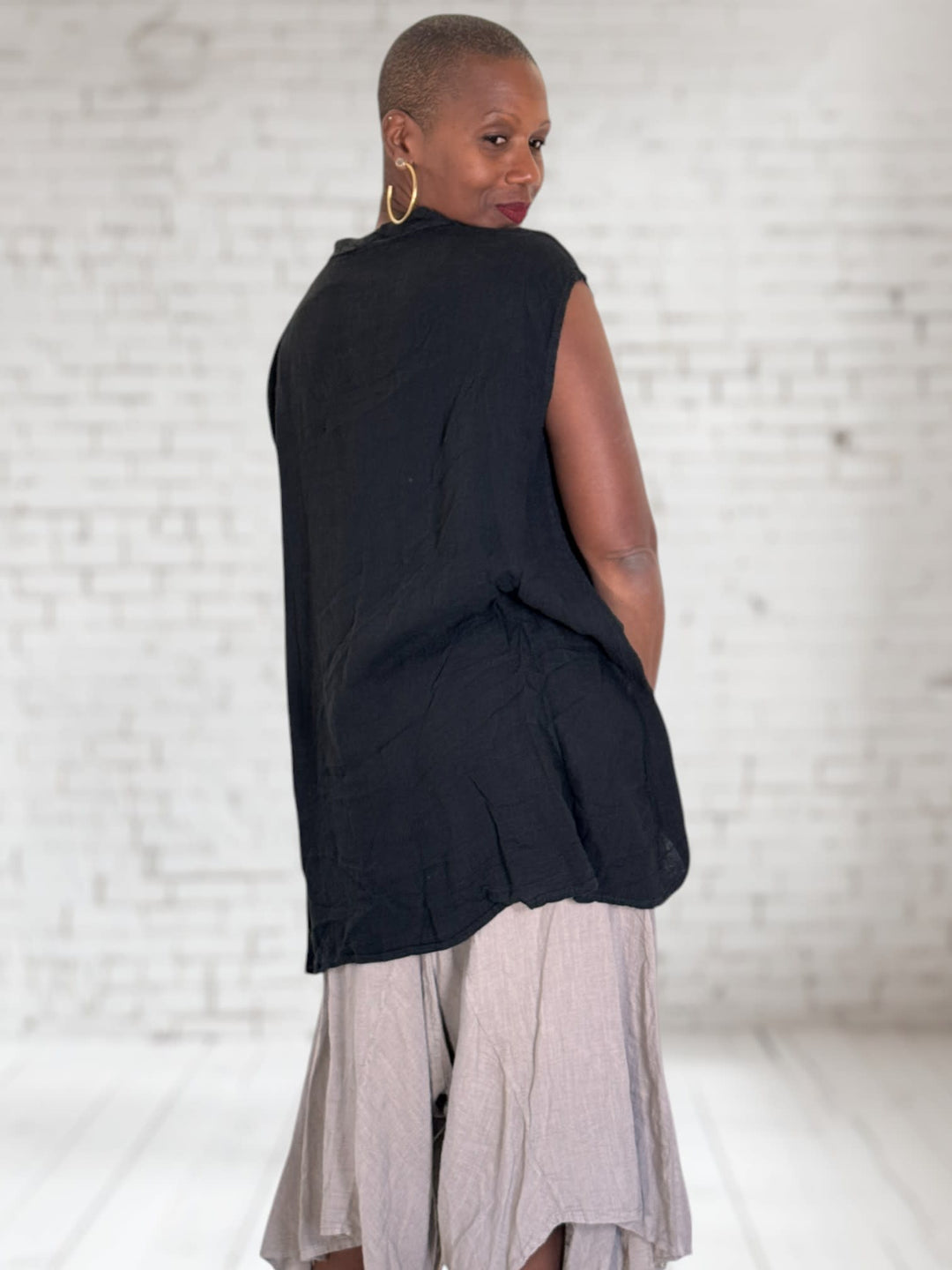 Linen Hi Lo 26 Top