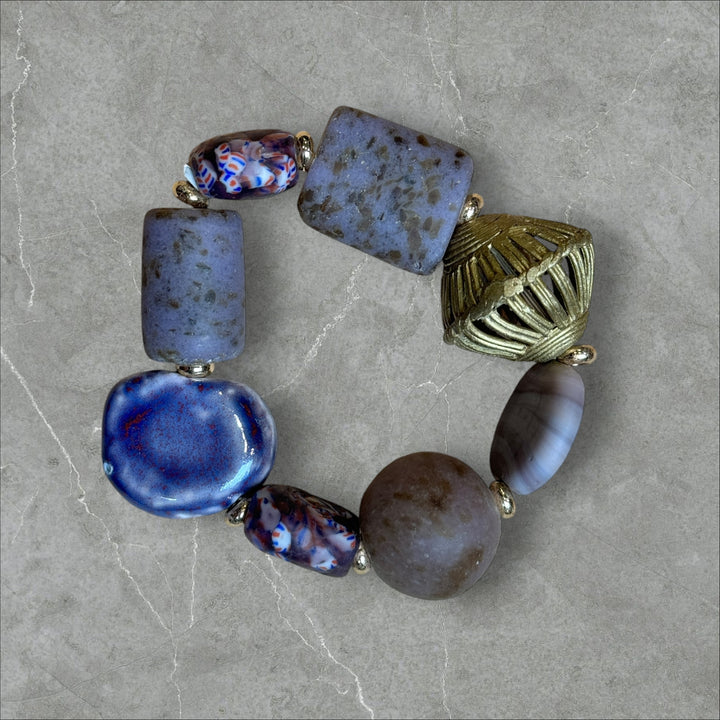 Ghana Trade Bead Mix Bracelet