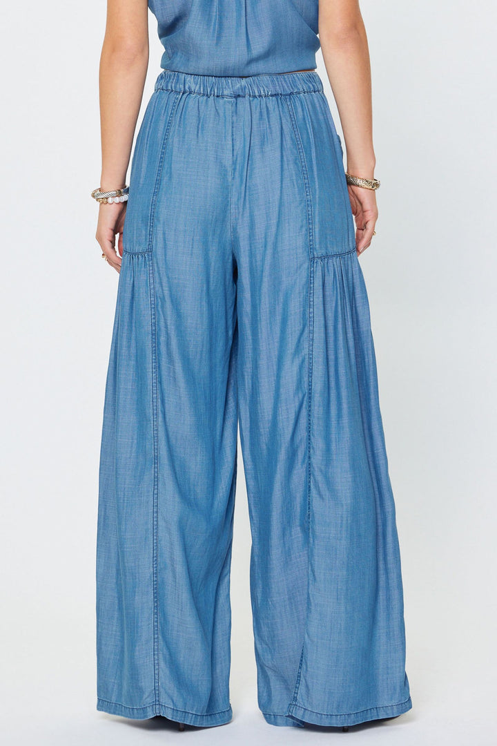 Chambray Wide Leg Pant