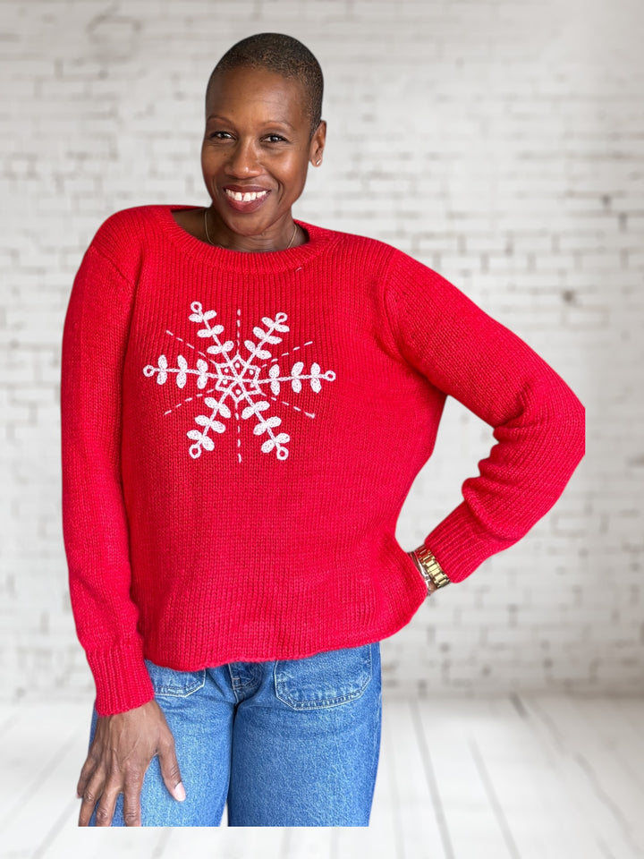 Clara Embroidered Crew