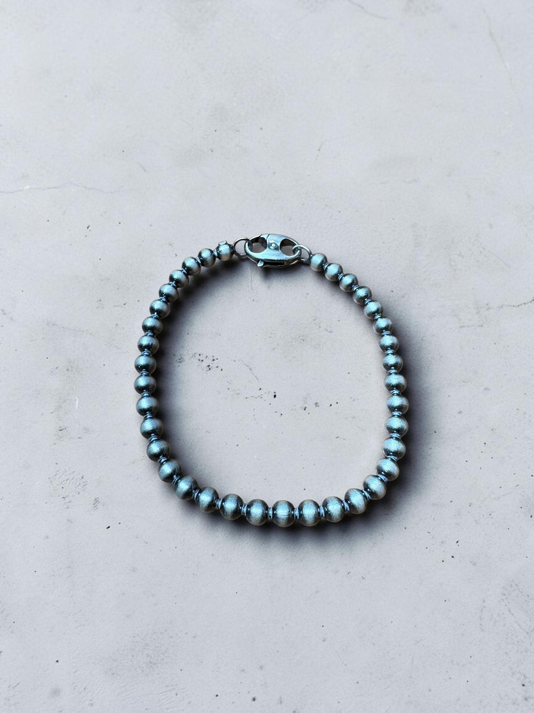 Small Ball Oxy Sterling Mens Bracelet