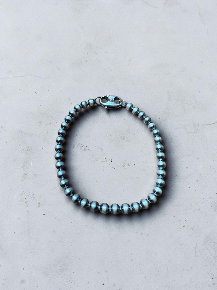 Small Ball Oxy Sterling Mens Bracelet