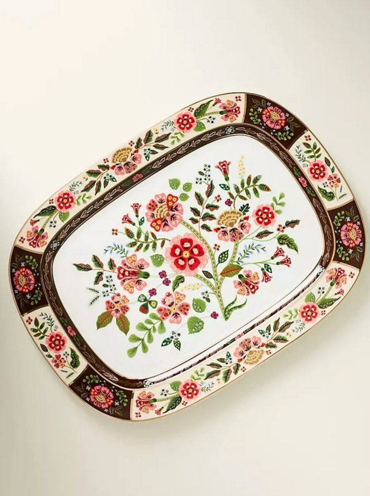 Gracie Large Porcelain Serving Platter