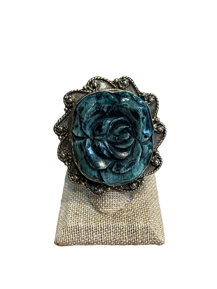 Carved Rose Ring