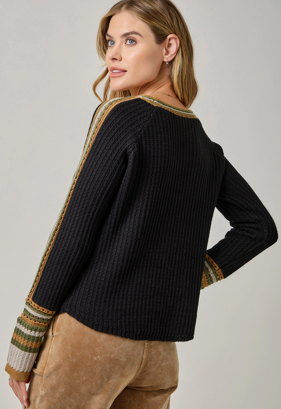 Raglan Detail Long Sleeve Top