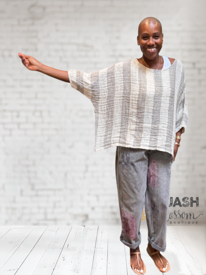 Striped Linen Top