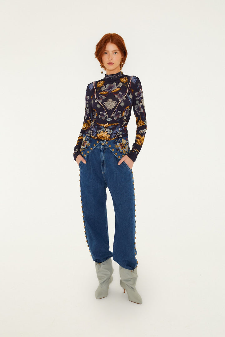 Golden Nature Jersey Blouse