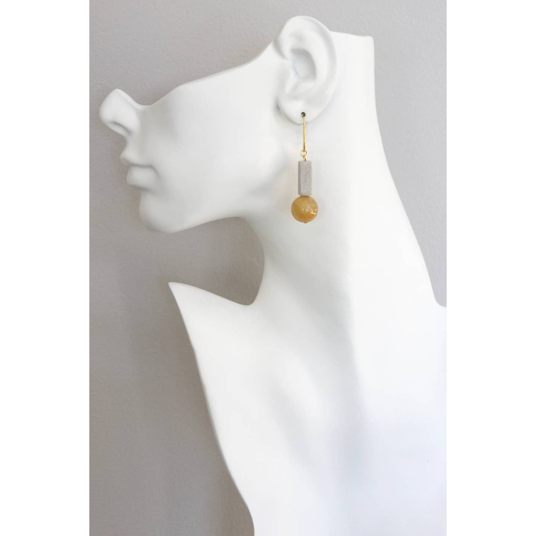 Agate Geo Dangle Earrings