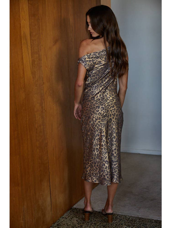 Cowl Bias Midi Dress