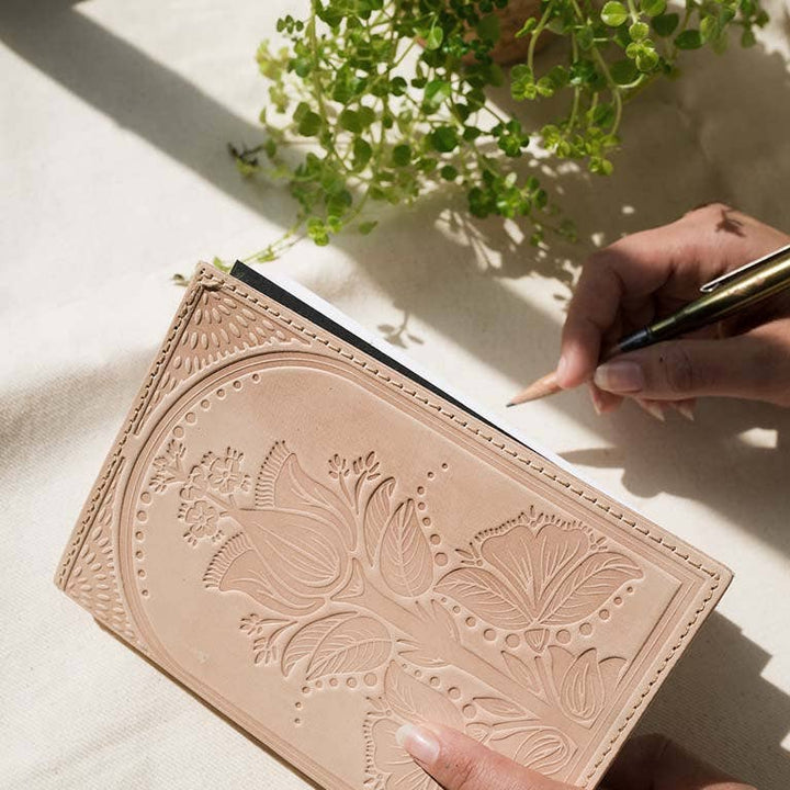 Embossed Leather Floral Journal 5x7