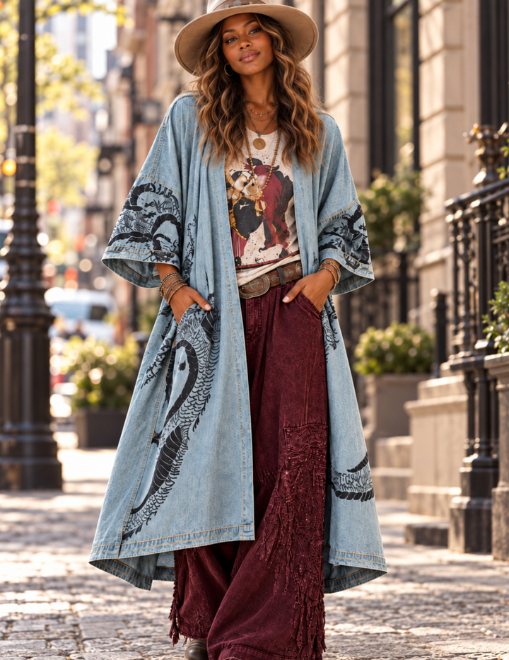 Dragon Chambray Duster