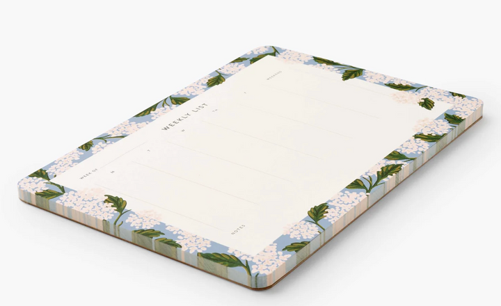 Hydrangea Weekly Desk Pad