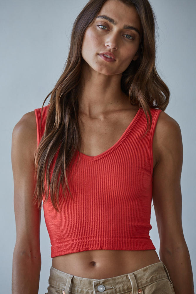 Ribbed Crop Tank