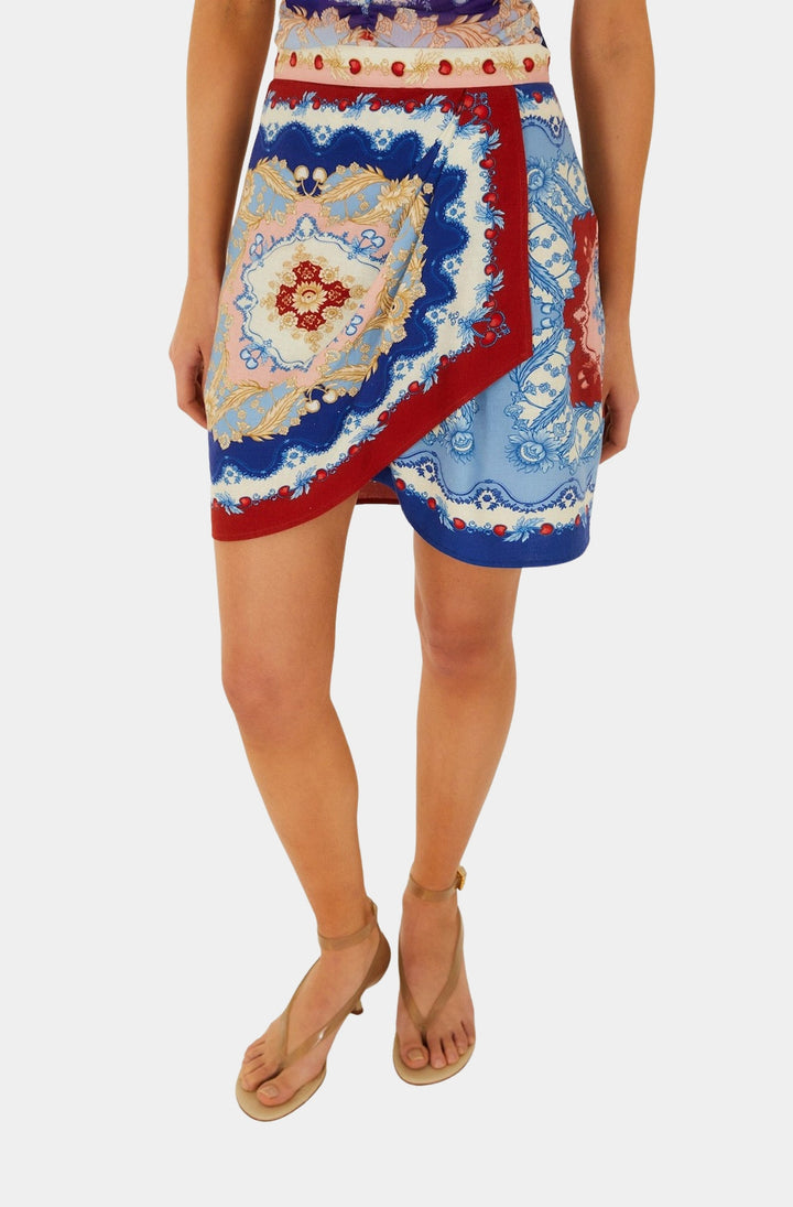 Royalty Scarf Mini Skirt