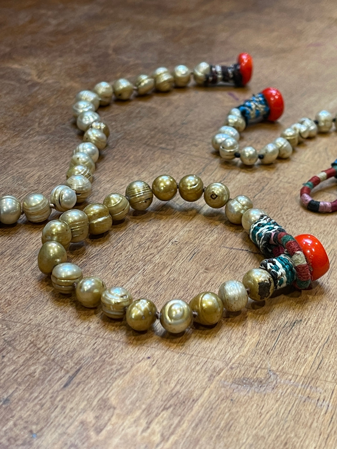 Ikat Pearl Button Bracelet