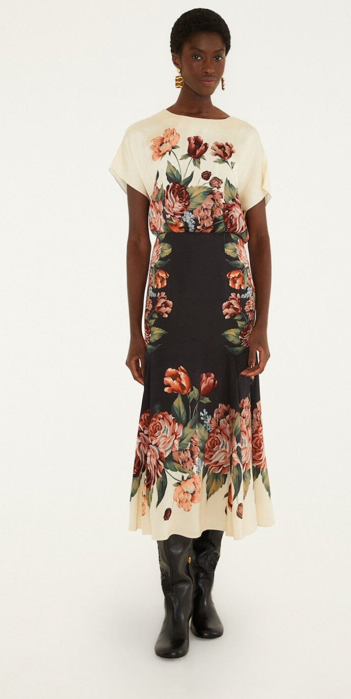 Winter Floral Maxi Dress