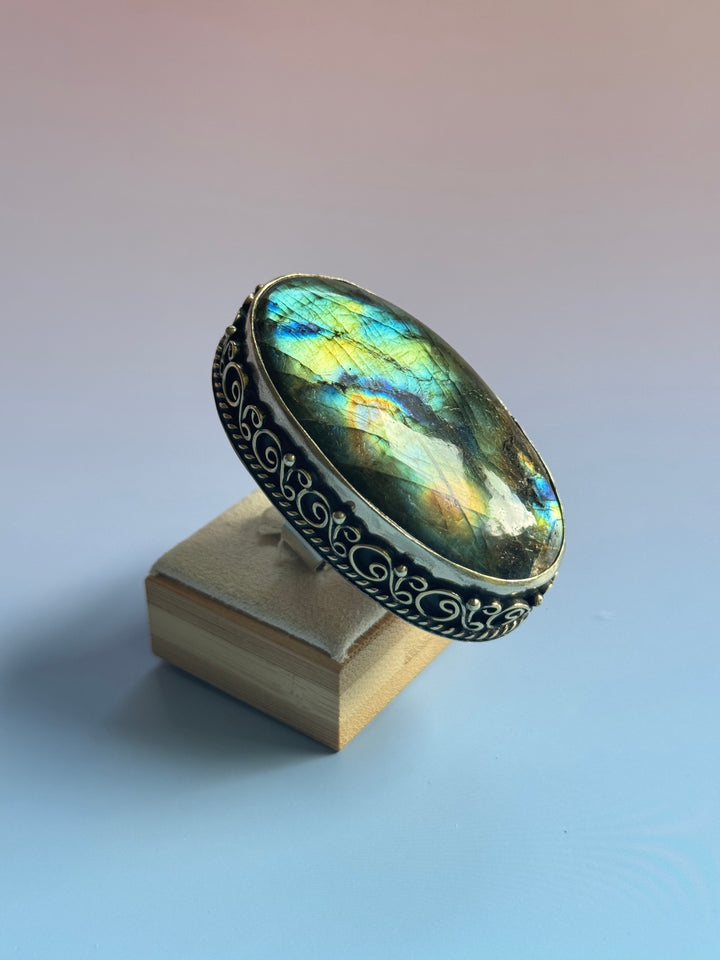 Labradorite Oval Ring