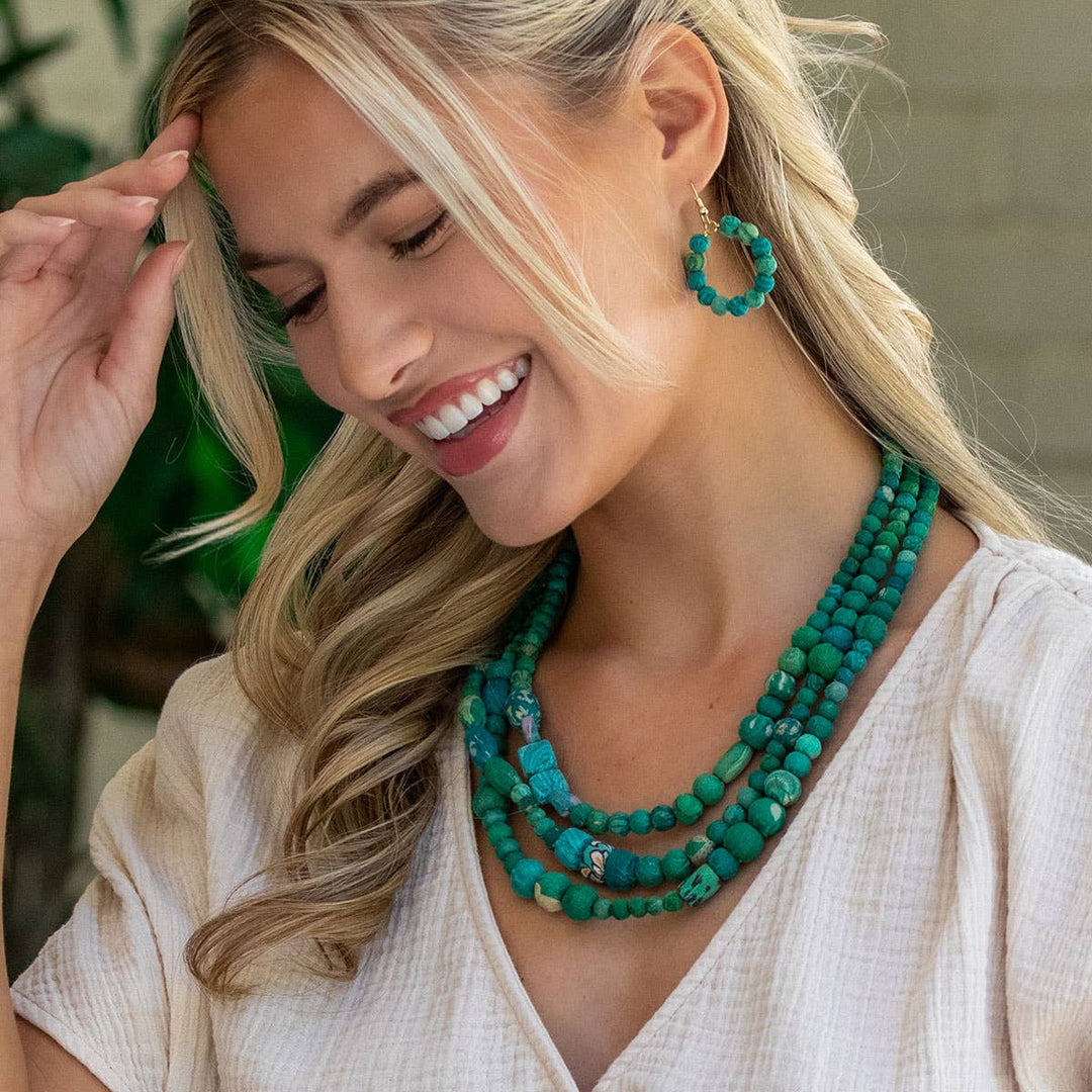 Aasha Trinity Monochrome Layer Necklace